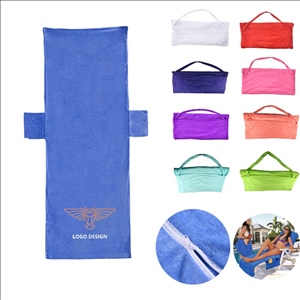Beach Lounge Chair Cover Towel with Pockets